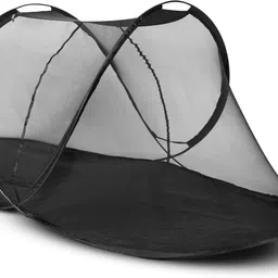 sk online services Double Door Foldable Mosquito Net For Single Bed 6x4 & Kosu Valai 4/6 with Base Polyester Washable Adults Mosquito Net-picture-15