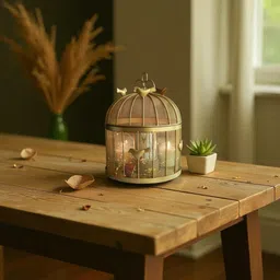 decor whiz Bulbul Fruit Basket Gold Plated Fruit & Vegetable Basket image 3