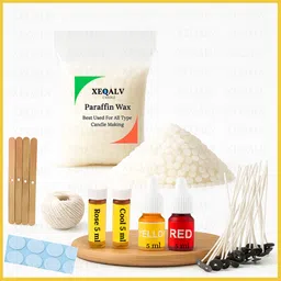 xeqalv Candle Making Kit With Paraffin Wax, Wicks & Sticks Colors, Thread,Glue Dot Candle-picture-15