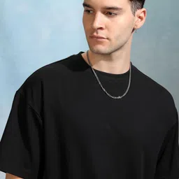 highlander Men Solid Round Neck Cotton Blend Black T-Shirt-picture-29