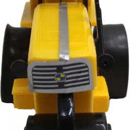 neoinsta shopping Medium size pull back road roller yellow color with back roller toy for kid image 3