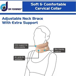 dr yonimed Cervical Collar Soft For Neck Support Beige Color Large Size Neck Support image 4