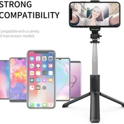 WauroNix R1 Wireless Selfie Stick with Rechargeable Remote for Smartphones Bluetooth Selfie Stick-image-1