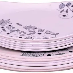 feast (918) FULL(10 INCH) 6 PCS AND HALF (7 INCH) 6 PCS DINNER PLATE SET 12 PCS OF MELAMINE Dinner Plate-picture-10