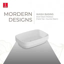 lapo Wash Basin for Bathroom And Livingroom Décor Countertop Vessel Sink 15x20x5 inch Ceramic Table Top Wash Basin - AUDI Table Top Basin image 4