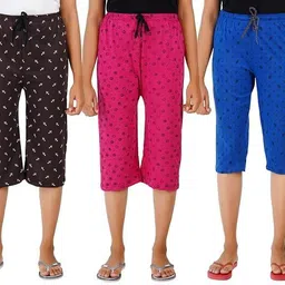 rvdp Women Black, Pink Capri-picture-20