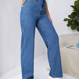 p.x.5 Women Loose Fit High Rise Light Blue Jeans image 3