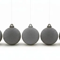 cara lume CaraLume-Reusable Premium Silver Color Christmas Tree Balls - Hanging Ornaments Pack of 5-picture-29