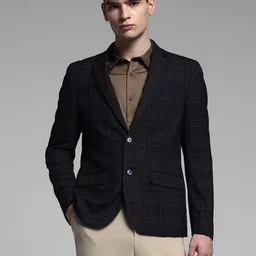 jack & jones Men Checkered Single Breasted Casual Blazer image 3