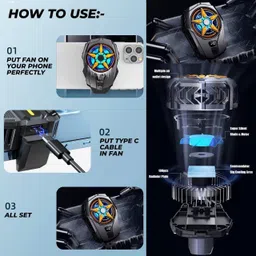 ElectroEra Enterprise NEW_SL-09 Gear Shift Mobile Radiator Cooling 1 Fan Cooling Pad 1 Fan Ergonomic Cooling Pad image 5