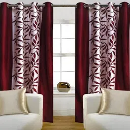 152 cm (5 ft) Window Polyester Semi Transparent Curtain (Pack Of 2)-image-13
