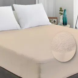 tundwal's Beige Terry Breathable Mattress Protector image 2