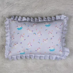 STITCHNEST Grey & White Velvet Rectangle Cushion Cover image 4