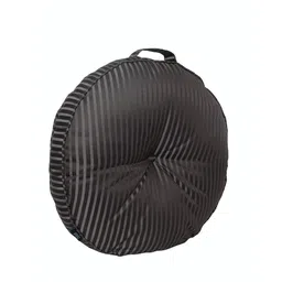 S9home by Seasons Black Striped Round Floor Cushion image 3