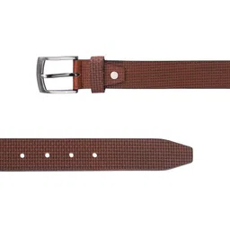 THE CLOWNFISH Men Textured Leather Belt image 2