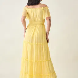 aayu Women Maxi Yellow Full Length Dress image 2