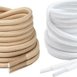 house of common Shoe Laces Round White Beige 150cm shoe laces for Boot sport Hiking shoes Shoe Lace-image-92