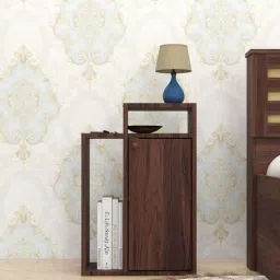 mintwud from pepperfry Akari Bedside Table In Walnut Melamine Finish-picture-19