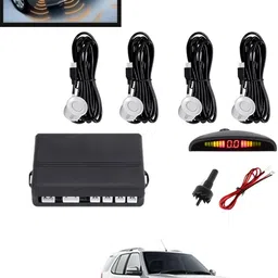 maties 4Pcs White Reverse Parking Sound Warning sensor for car Protection-231 Car Reverse Parking White 4 Sensor With LED Display/Buzzer -231 Parking Sensor-picture-35