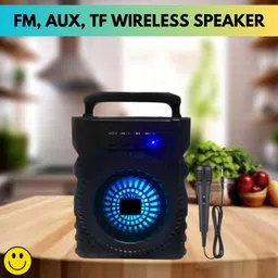 GUGGU 301(PORTABLE WIRELESS BLUETOOTH SPEAKER) Crystal Clear SoundWith Karaoke MicW94 5 W Bluetooth Laptop/Desktop Speaker-picture-15