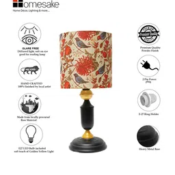 Homesake Black Printed Bird Shade Table Lamps image 5
