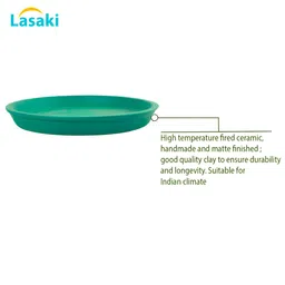 LASAKI Green 4 Pieces Round Ceramic Pot Holders image 2