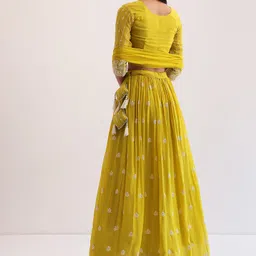 fab window Embroidered Semi Stitched Lehenga Choli image 2