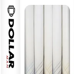 Dollar Cotton Handkerchiefs Hanky for Men - White Striped In Pack of 5 ["White"] Handkerchief-image-13