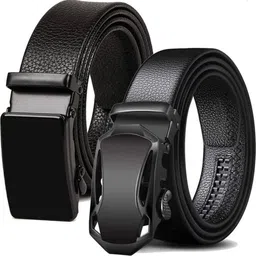 Men Casual Black Artificial Leather Belt-image-33