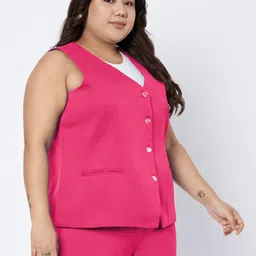brinns Solid Women Waistcoat image 3