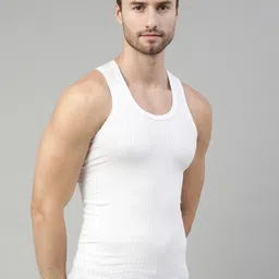 dixcy scott Pack of 4 Sleeveless Cotton No Side Seams Men Vest image 3
