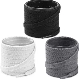 house of common Shoe Laces Flat Black Grey White 150cm shoe laces for Canvas Sneakers shoes Shoe Lace-picture-11