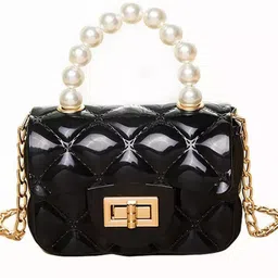 ls enterprises Black Women Sling Bag Mini Black Jelly Sling Bag For Women Girls-picture-11