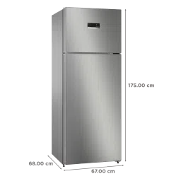 BOSCH Series 4 334 Litres 2 Star Frost Free Double Door Convertible Refrigerator with VarioInverter Compressor (CTC35S02NI, Shiney Silver) image 3