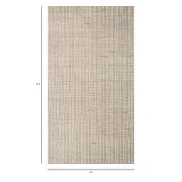 jaipur rugs Ivory Abstract Wool 6 ft X 9 ft Hand Woven Carpet image 2