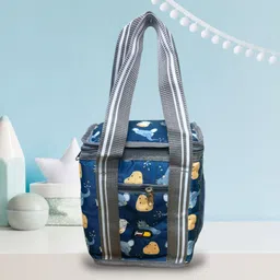 kanikaass Baby Elephant Light Blue Color Lunch Bag for School Boys & girls, Office women Waterproof Lunch Bag-picture-27