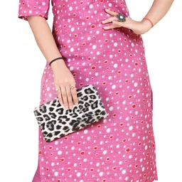 harish textile Women Printed Crepe A-line Kurta image 3