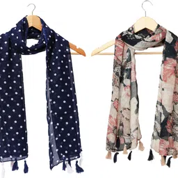 stolevilla Printed Chiffon Women Multicolor Scarf, Stole, Fancy Scarf-picture-33