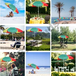 bluebuds Outdoor Garden Umbrella Without Stand 40in/7ft, Hotel Beach Restaurants Big Size Umbrella image 5