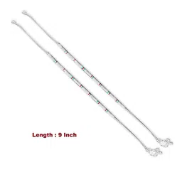 RUHI COLLECTION Silver-Plated Anklets image 4
