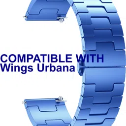 ACM WSM37Y22BL3436 Watch Strap Metal Steel for Wings Urbana Smartwatch Belt Blue Smart Watch Strap-image-5