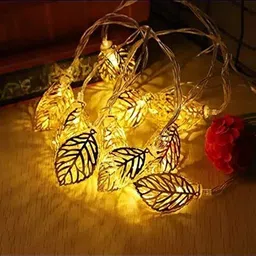 trendx 14 LEDs 3 m Gold Steady Leaf Rice Lights image 4