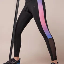 cult Color Block Women Black Tights-picture-22