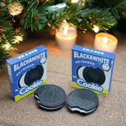 dropping price Cutest Big Size Chocolate Cookie Shaped Eraser Student Award Kids Birthday Gift Non-Toxic Eraser image 2