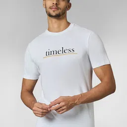 LOUIS STITCH Men Super Combed Cotton White Regular Fit Round Neck T-Shirt-picture-13