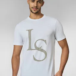 LOUIS STITCH Men Super Combed Cotton White Regular Fit Round Neck T-Shirt-picture-17
