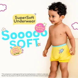 SuperBottoms Pack Of 3 Printed Boy Shorts Briefs Und-G-BL-UR-6-8Y-1P image 2