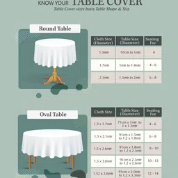 Kuber Industries Cream & Maroon Flower Printed Cotton Round Table Cover image 5