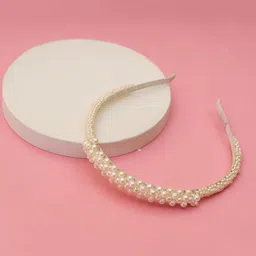 Choko Girls White Beaded Hairband-picture-10