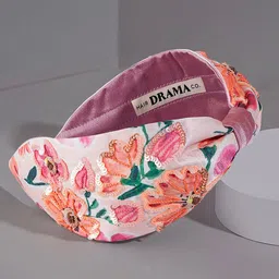 hair drama co. HAIR DRAMA COMPANY Embellished Satin Silk Hairband image 1